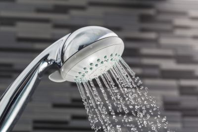 Rain Shower Head with Minimalist Fixtures